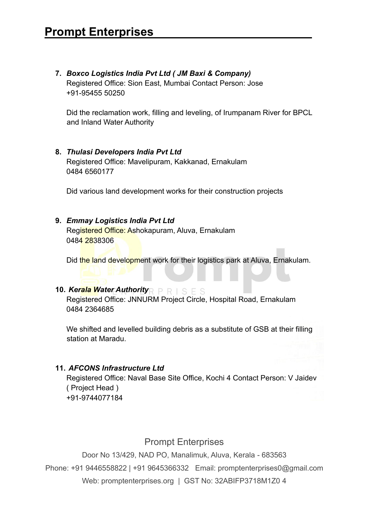 Prompt Enterprises Company Profile - Page 4